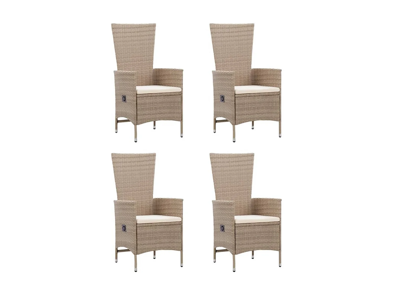 Ensemble à manger de jardin 5 pcs Beige