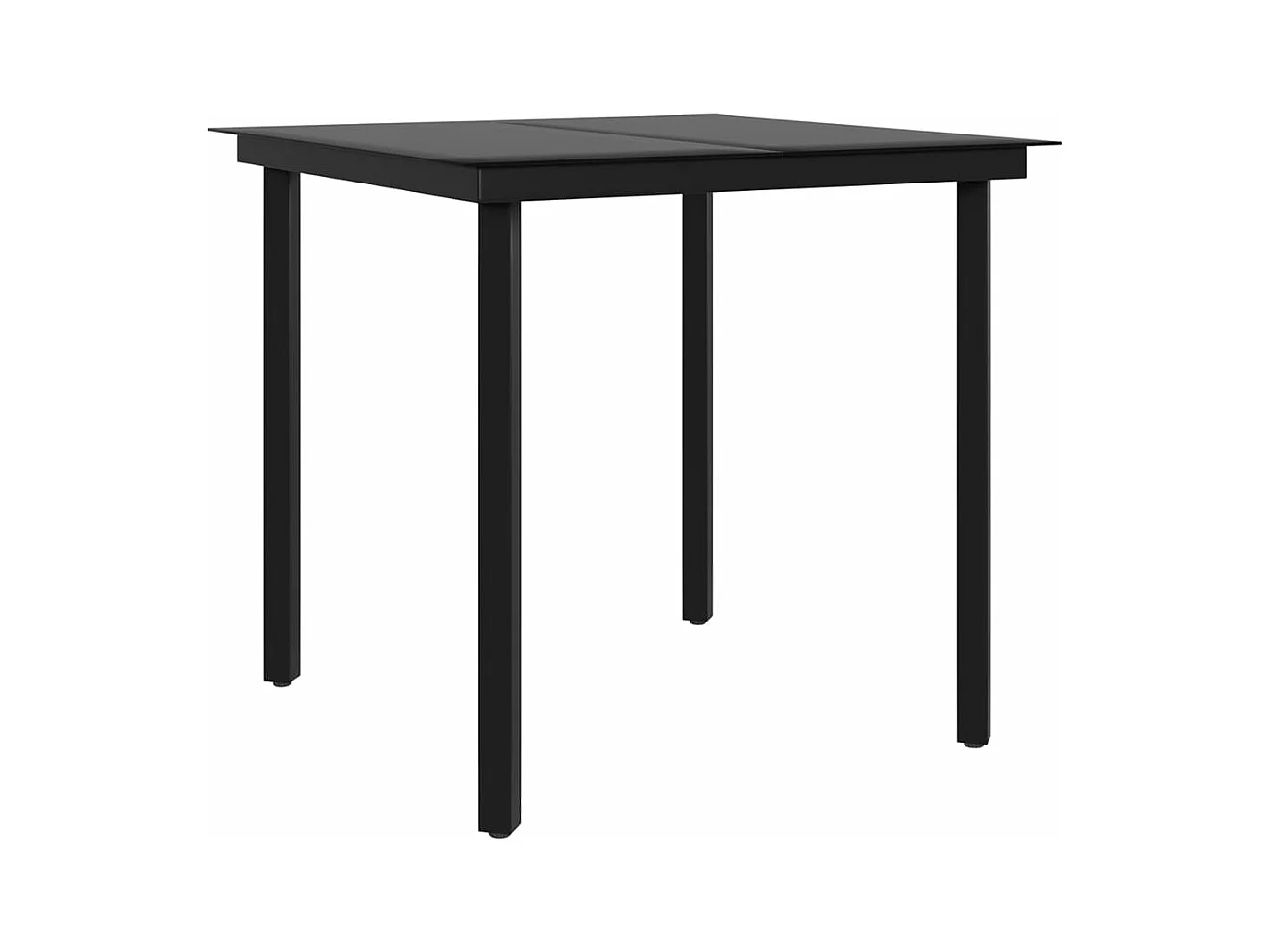 5-tlg. Garten-Essgruppe mit Kissen Schwarz