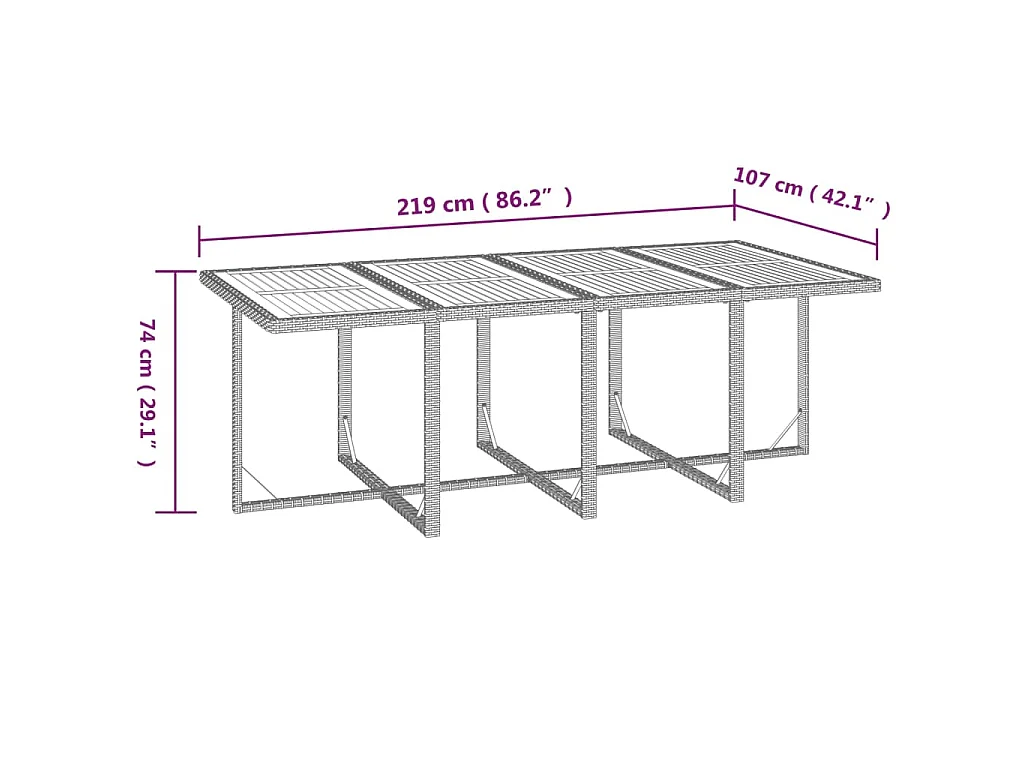 Ensemble à manger de jardin coussins 9pcs Résine tressée Noir