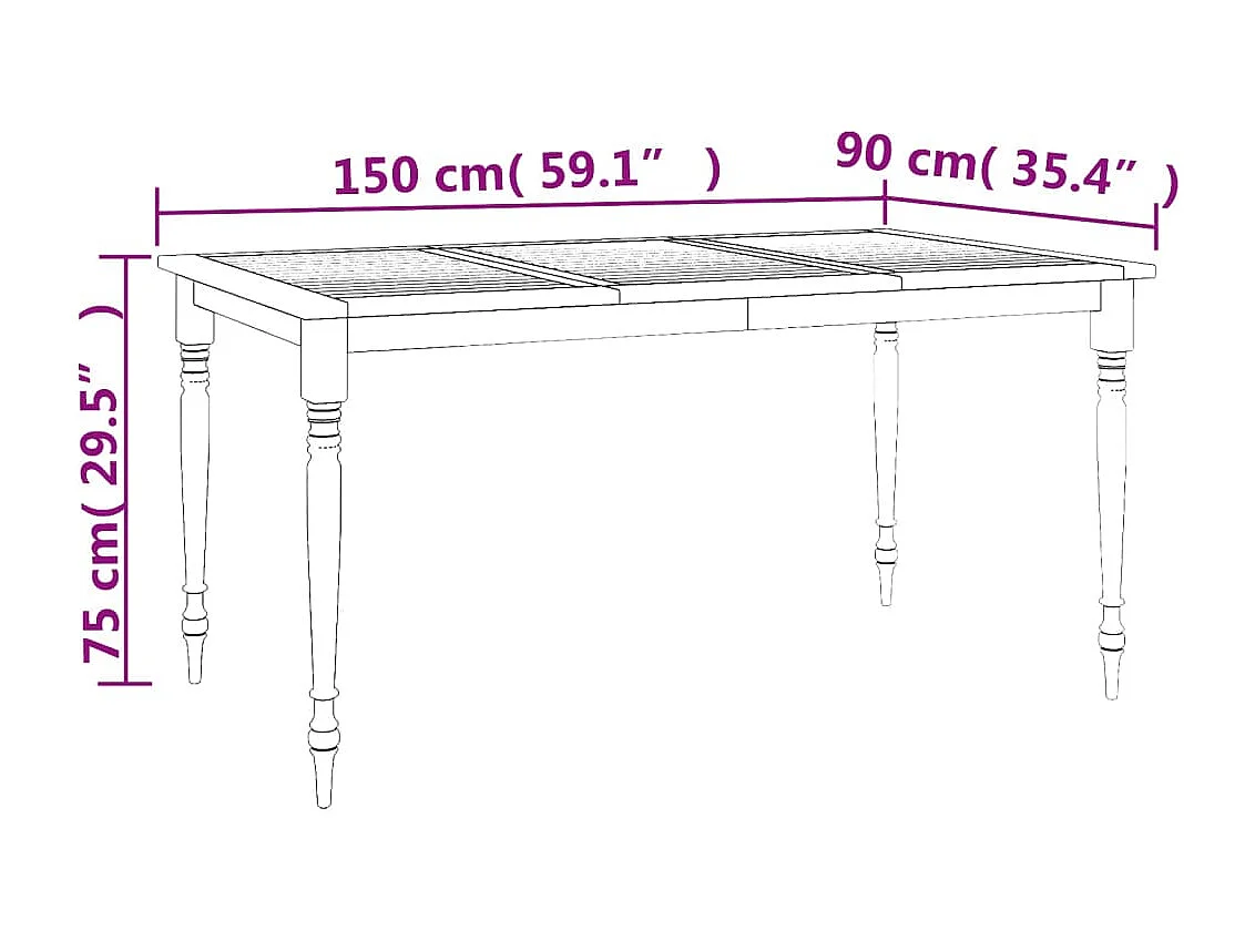 Ensemble à manger de jardin coussins 5 pcs Bois de teck massif