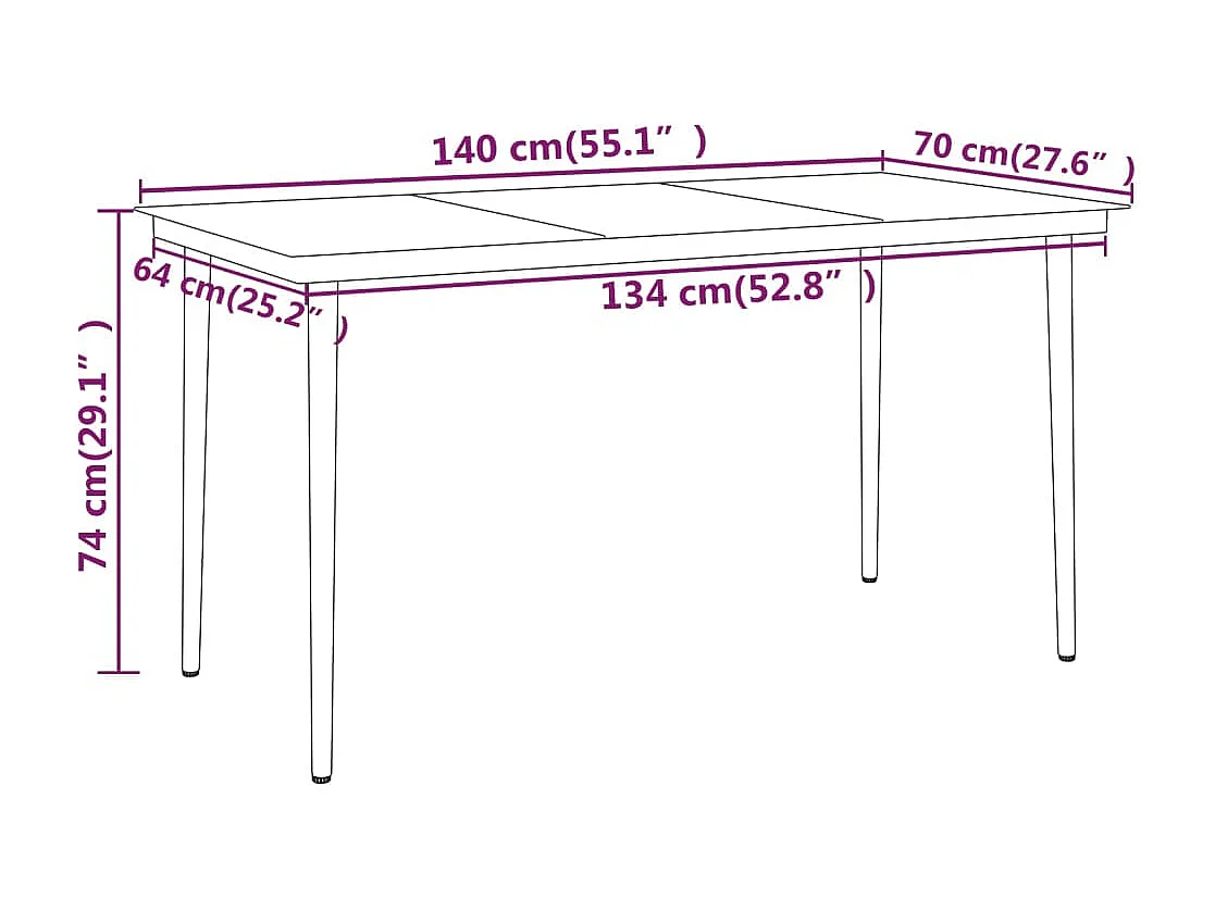 Ensemble à manger de jardin 5 pcs Gris
