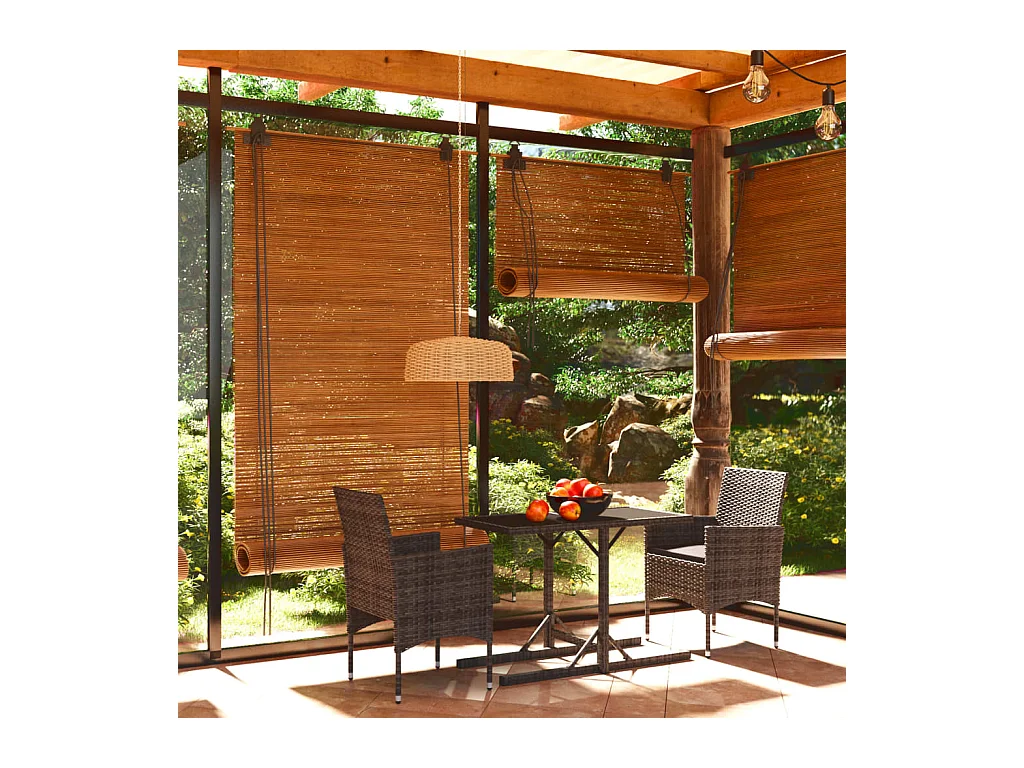 Ensemble à manger de jardin 3 pcs Gris