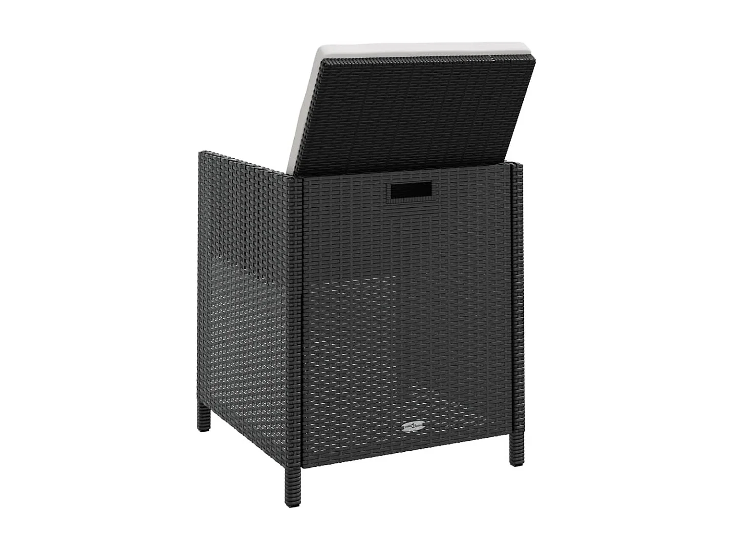 13-delige Tuinset met kussens poly rattan zwart