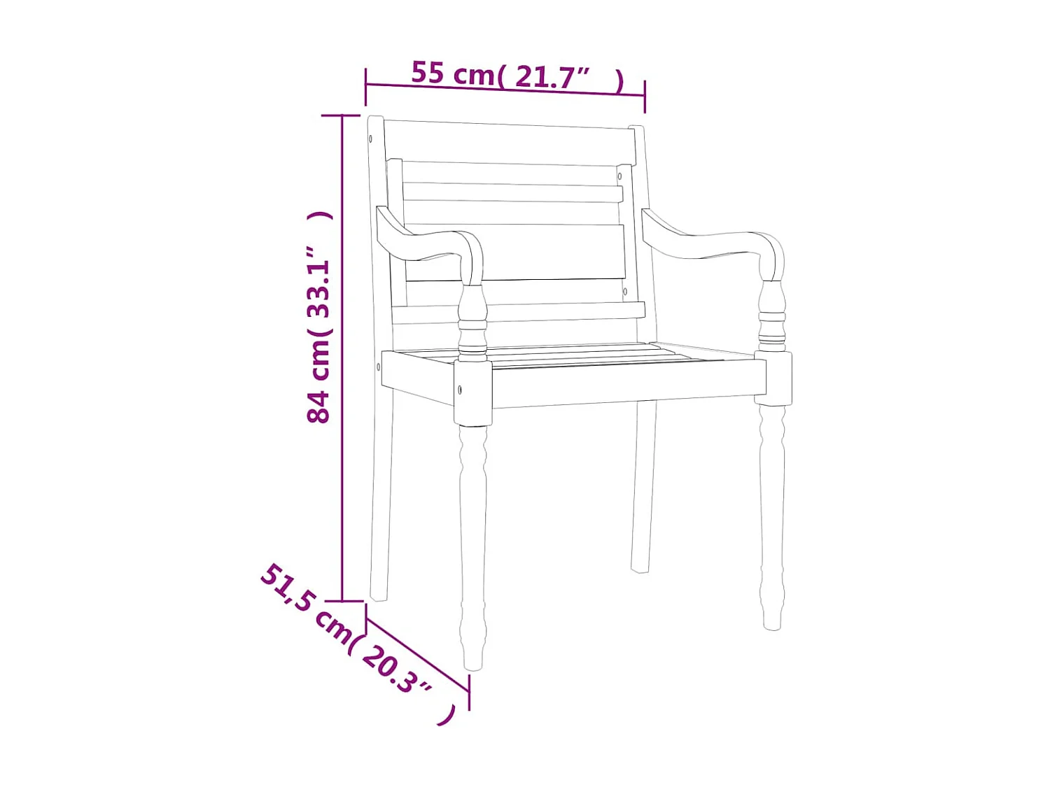 Ensemble à manger de jardin 5 pcs Bois de teck massif