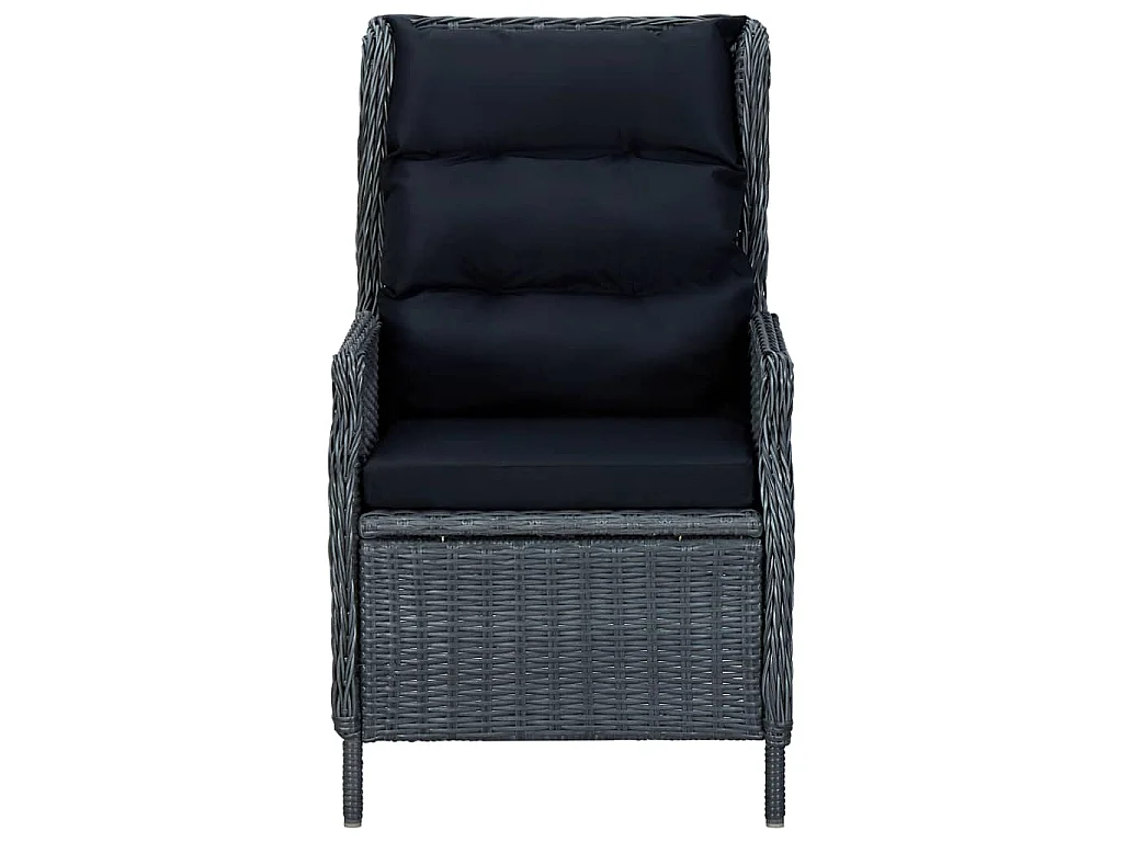 Set Mobili da Pranzo per Giardino 5 pz Grigio Scuro
