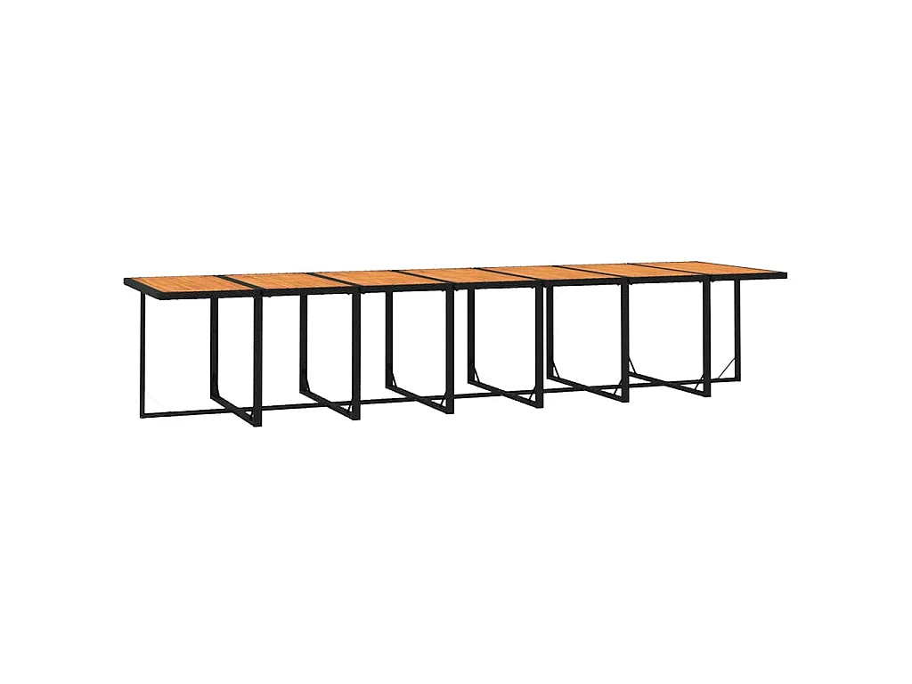 19 pcs conjunto jantar p/ jardim c/ almofadões vime PE preto