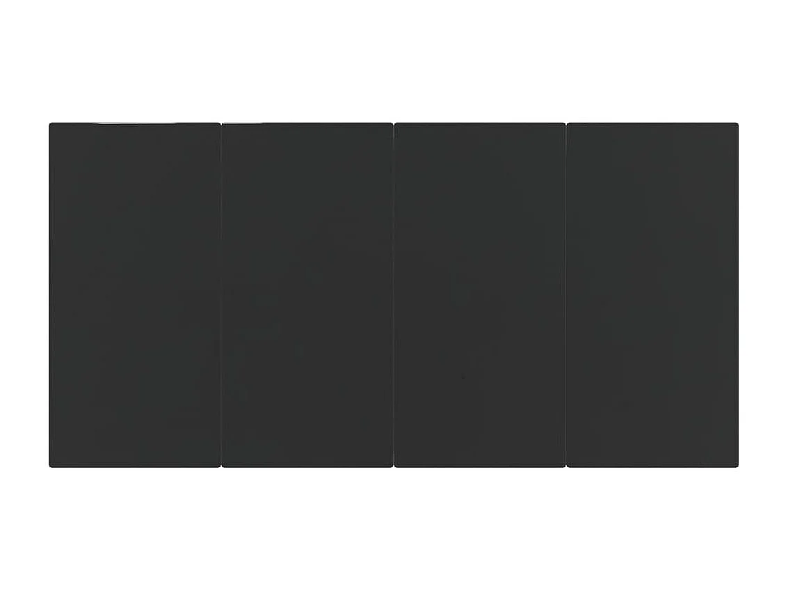 5pcs conjunto de jantar para jardim vime PE e aço cinza e preto