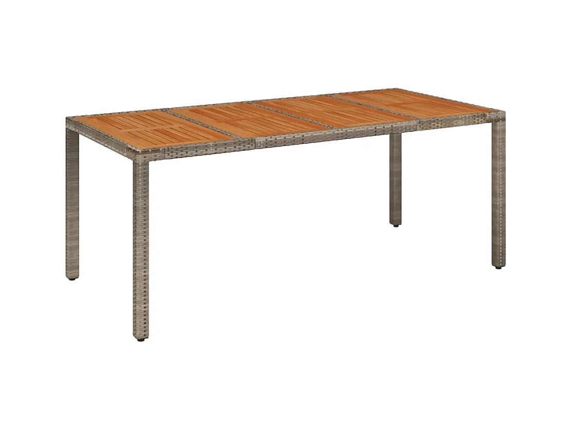 7-delige Tuinset met kussens poly rattan grijs