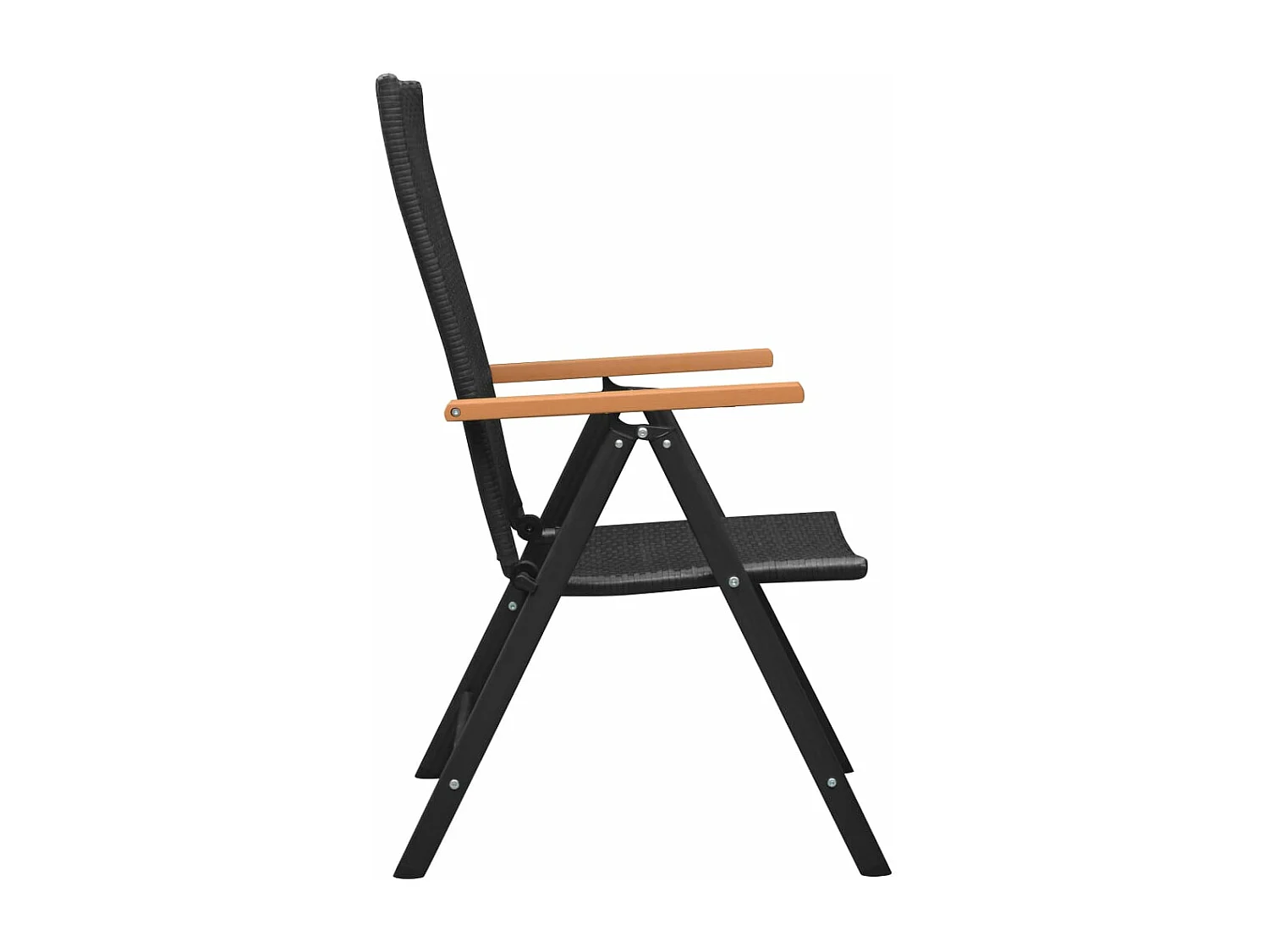 Ensemble à manger de jardin 5 pcs noir et marron