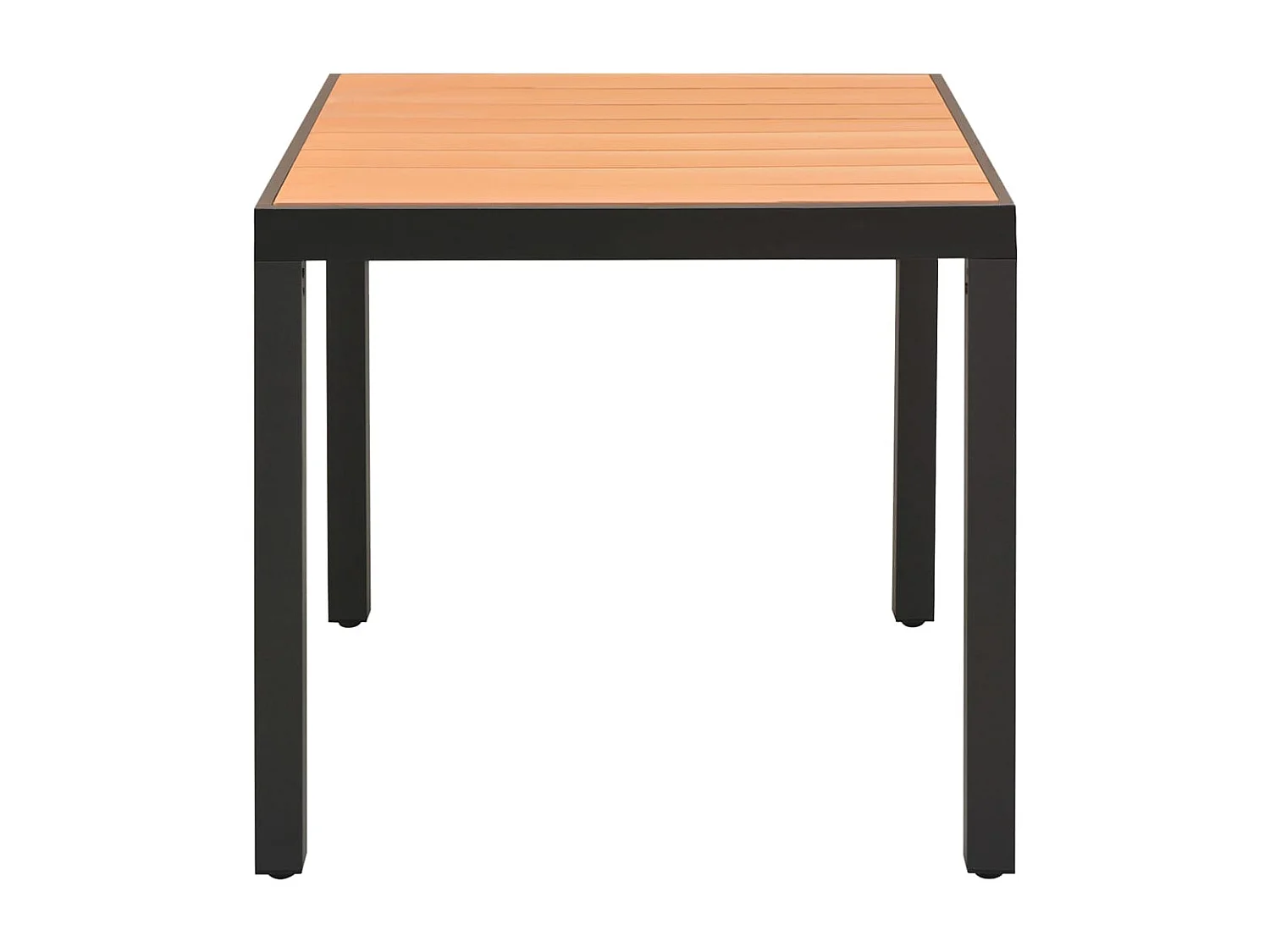 Ensemble à manger de jardin 5 pcs noir et marron