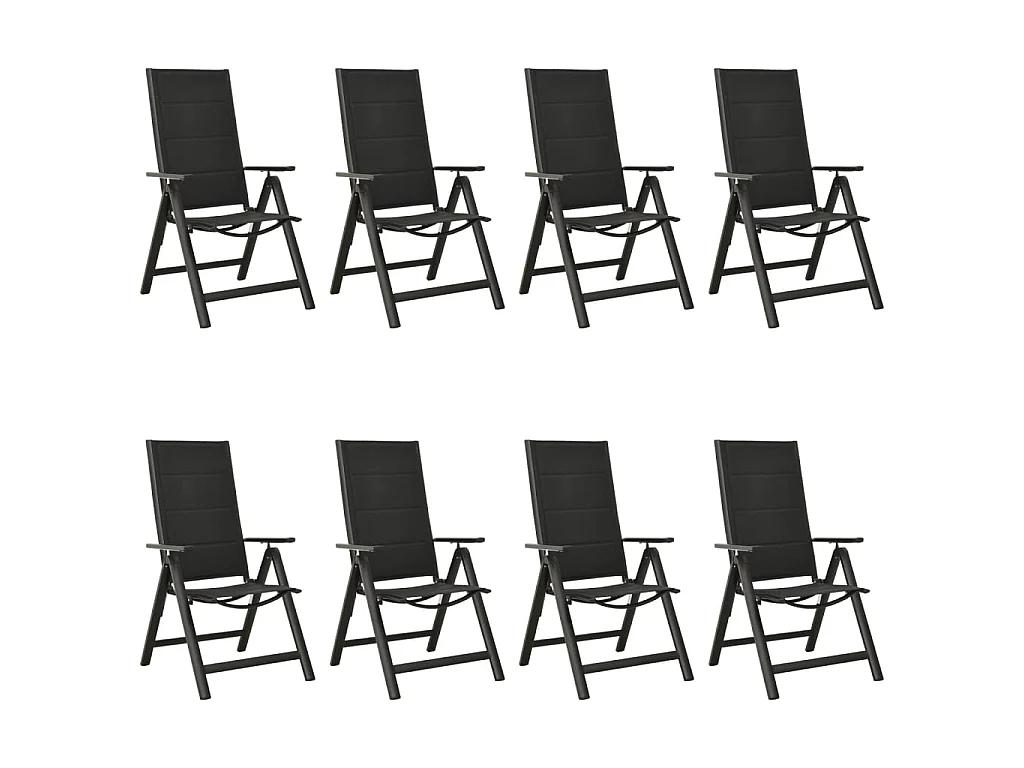 Set Mobili da Pranzo per Giardino 9 pz in Alluminio Antracite