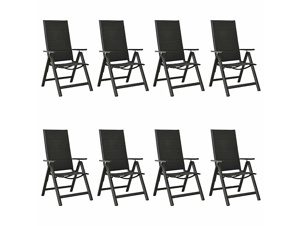 Ensemble à manger de jardin 9 pcs aluminium anthracite