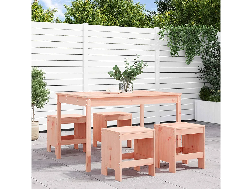 Ensemble à manger de jardin 5pcs bois massif Douglas