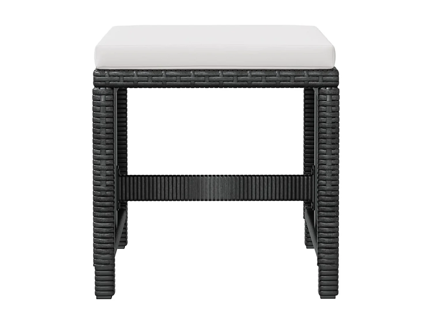 11-delige Tuinset poly rattan en acaciahout zwart