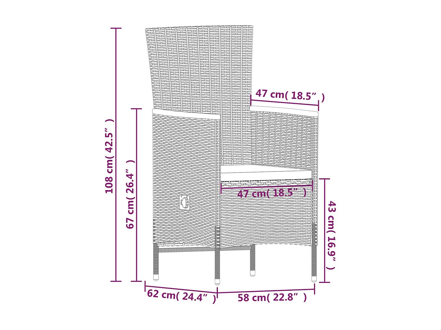 Ensemble à manger de jardin avec coussins 9 pcs noir