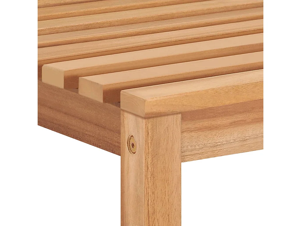 Ensemble de salle à manger de jardin 7 pièces 140 x 80 cm en bois de teck massif