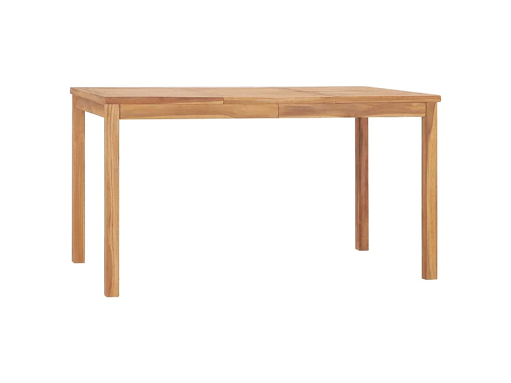 Ensemble de salle à manger de jardin 7 pièces 140 x 80 cm en bois de teck massif