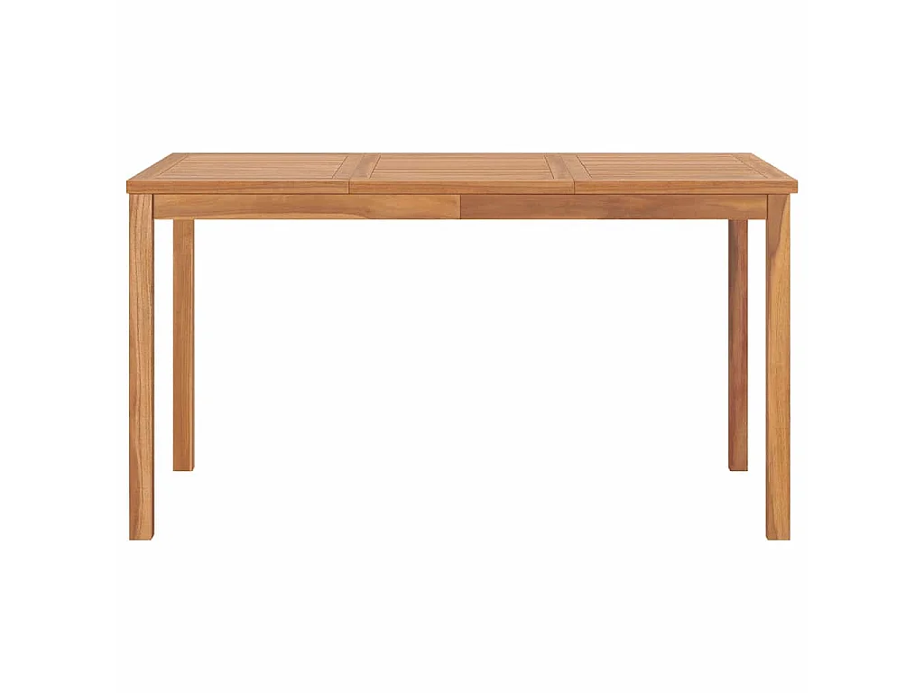7-delige tuinset 140x80 cm massief teakhout