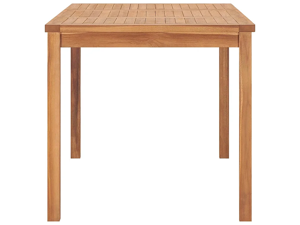 7-delige tuinset 140x80 cm massief teakhout