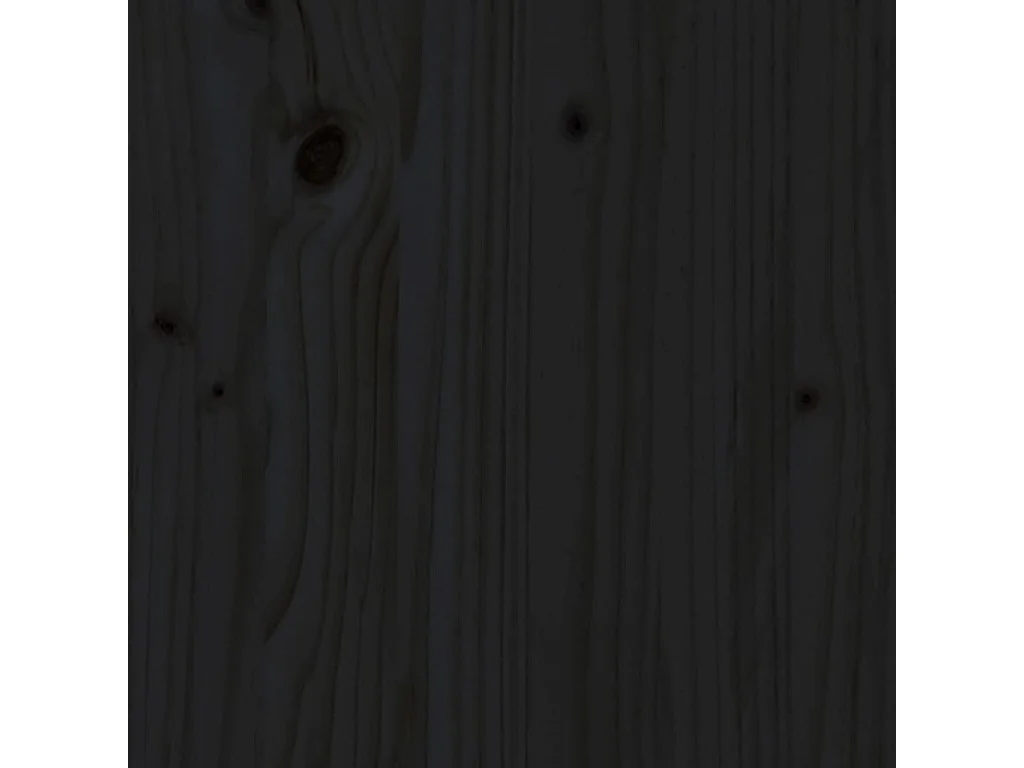 Salon de jardin 2 pcs noir bois massif de pin