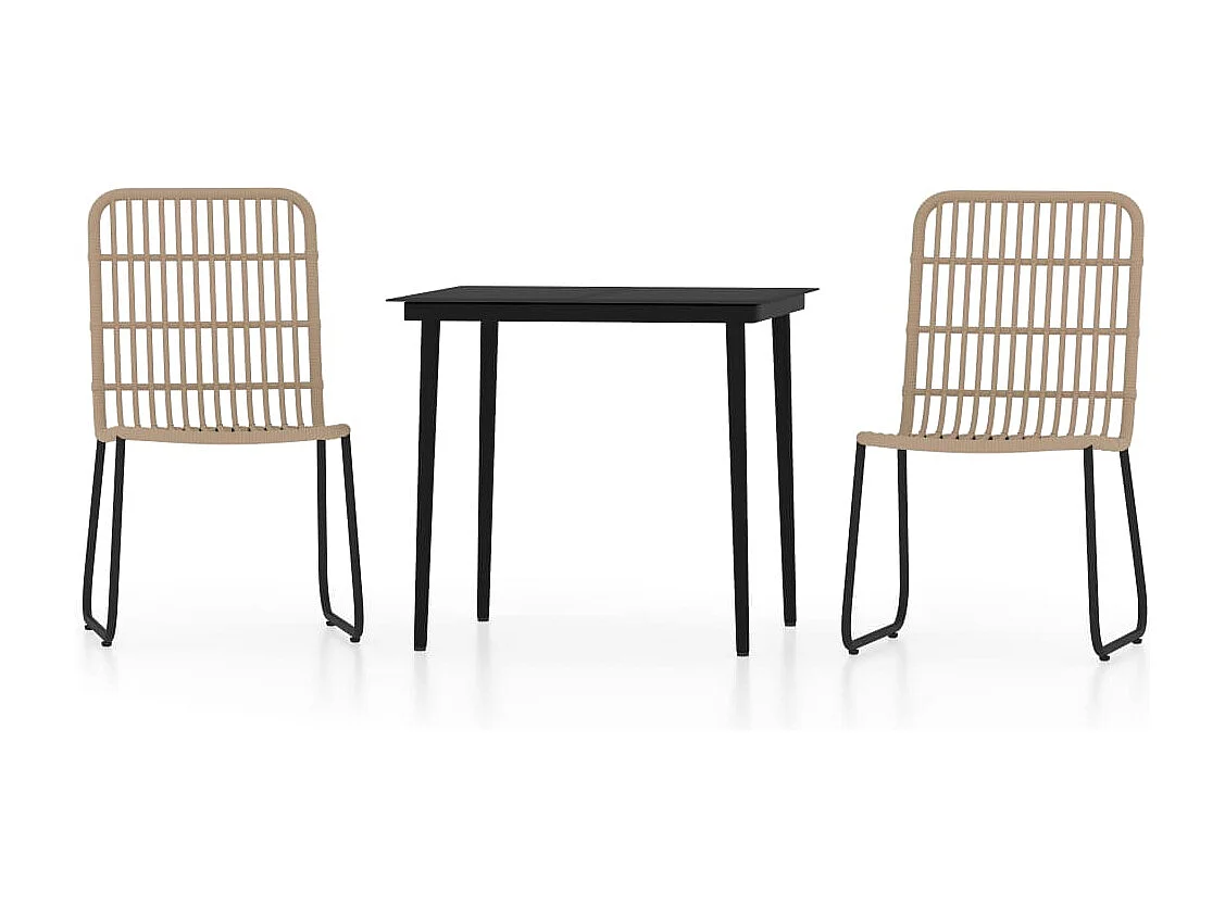 Ensemble à manger de jardin 3 pcs Chêne