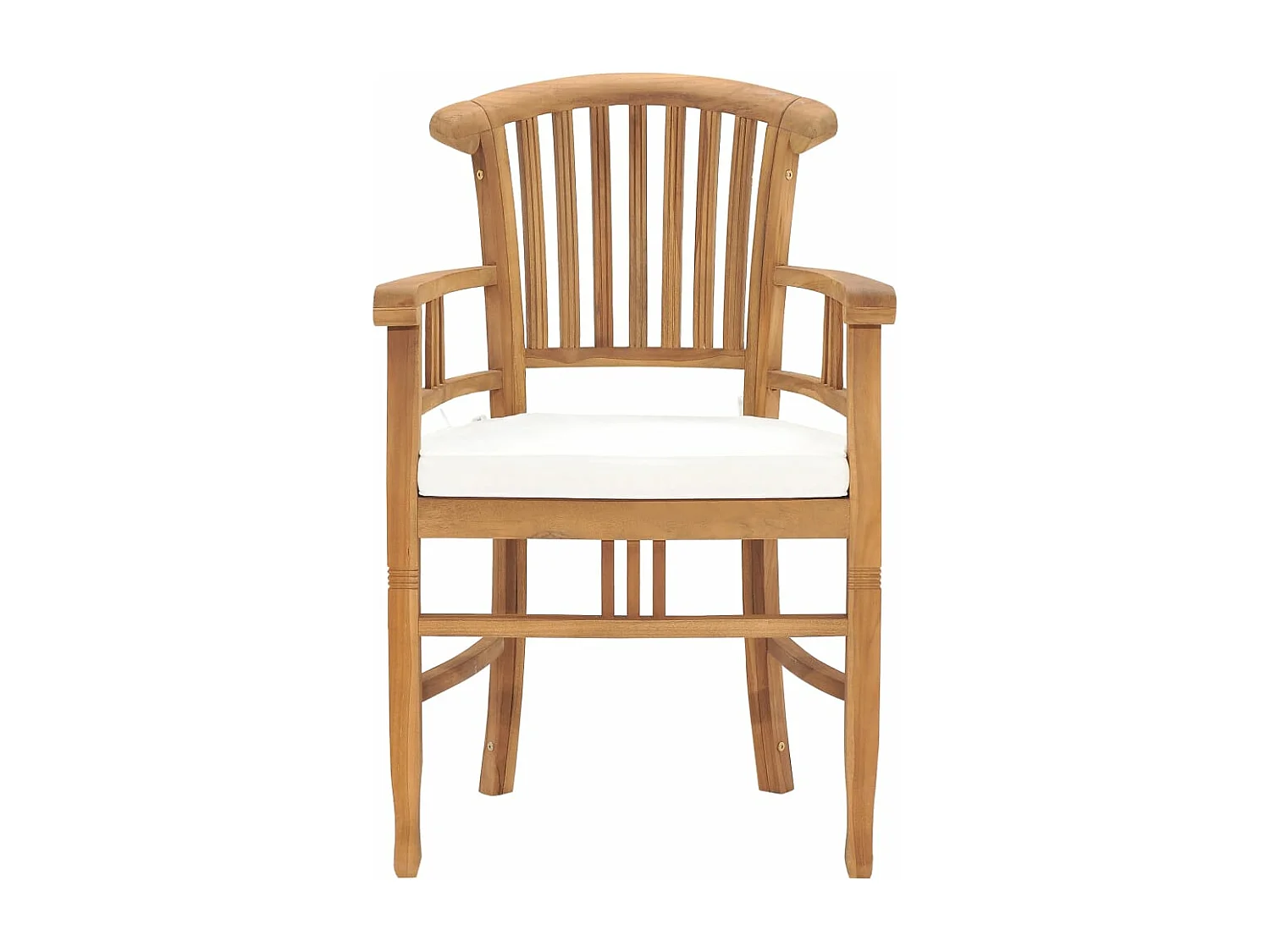 Ensemble à manger de jardin 5pcs avec coussins bois teck solide