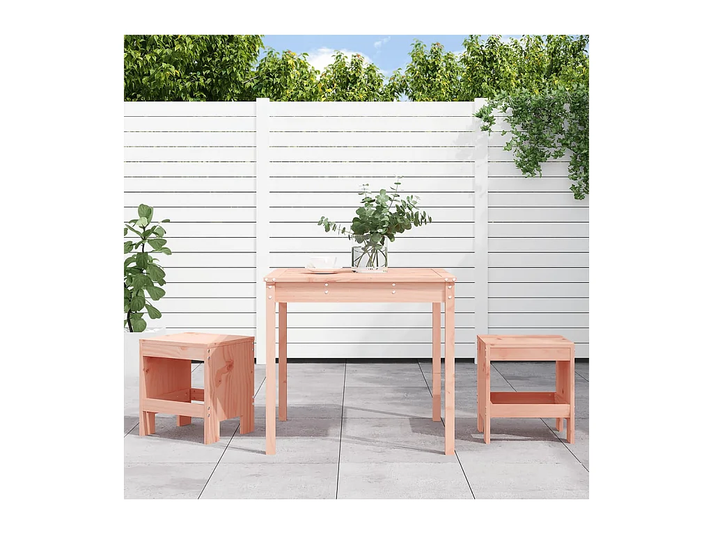 3-tlg. Garten-Bistro-Set Massivholz Douglasie
