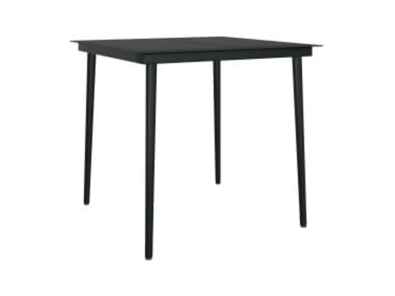 Set da Pranzo da Giardino 5 pz con Cuscini Grigio e Nero
