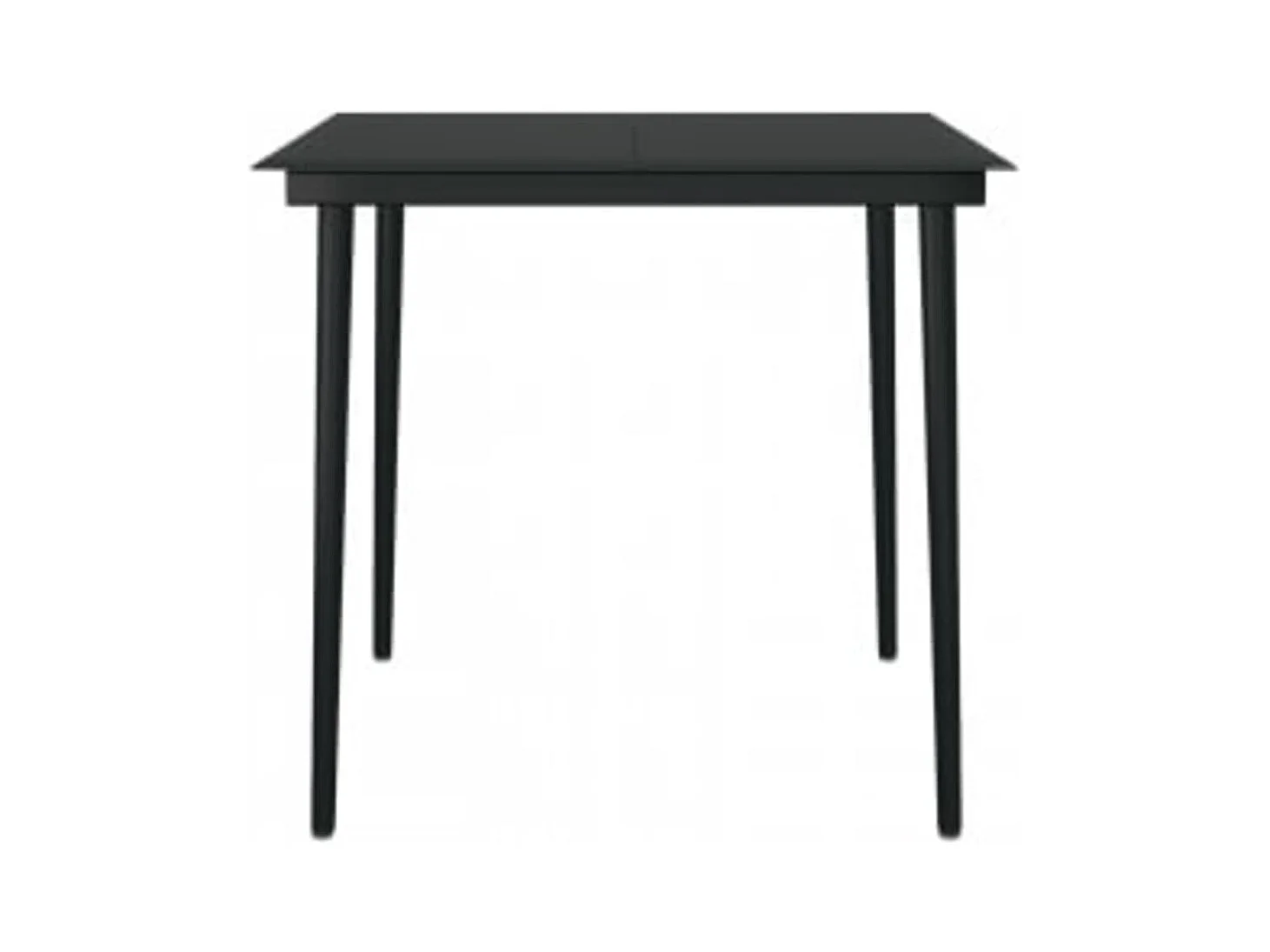 Set da Pranzo da Giardino 5 pz con Cuscini Grigio e Nero