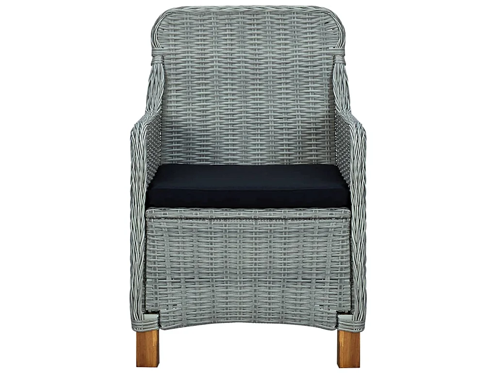 Set Mobili da Pranzo per Giardino 5 pz Grigio Chiaro