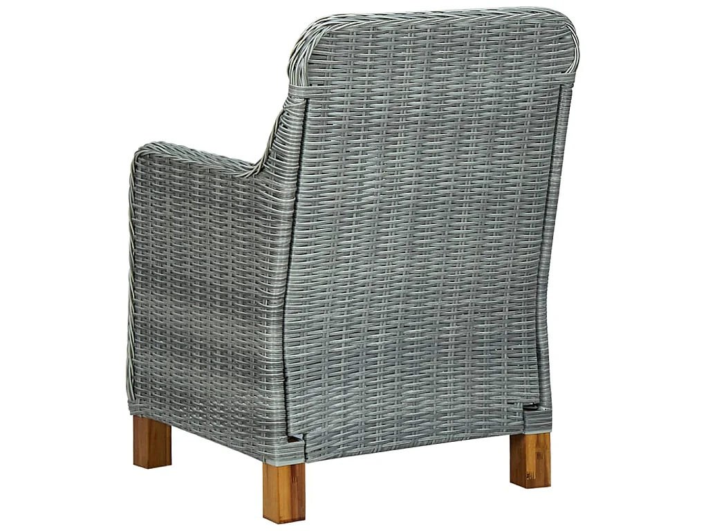 Set Mobili da Pranzo per Giardino 5 pz Grigio Chiaro