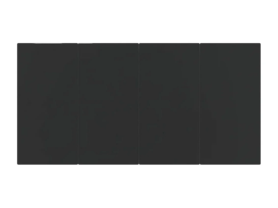 5-tlg. Garten-Essgruppe Schwarz Poly Rattan