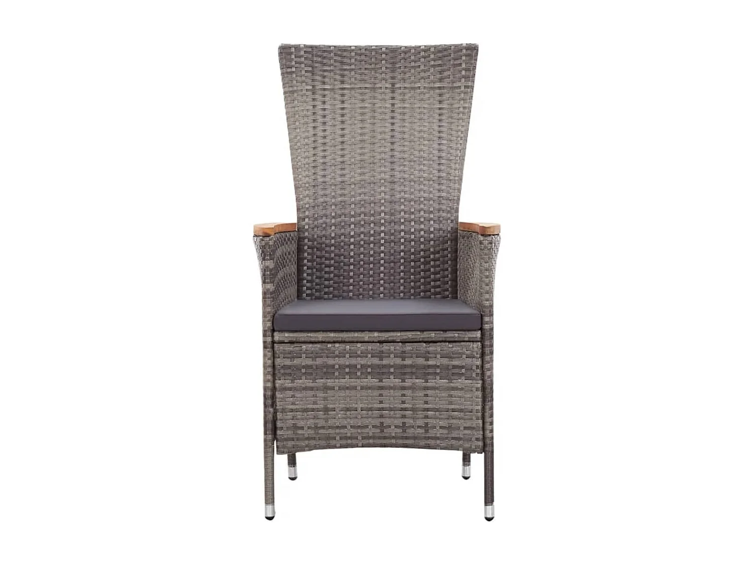 5 pcs conjunto de jantar para jardim cinzento