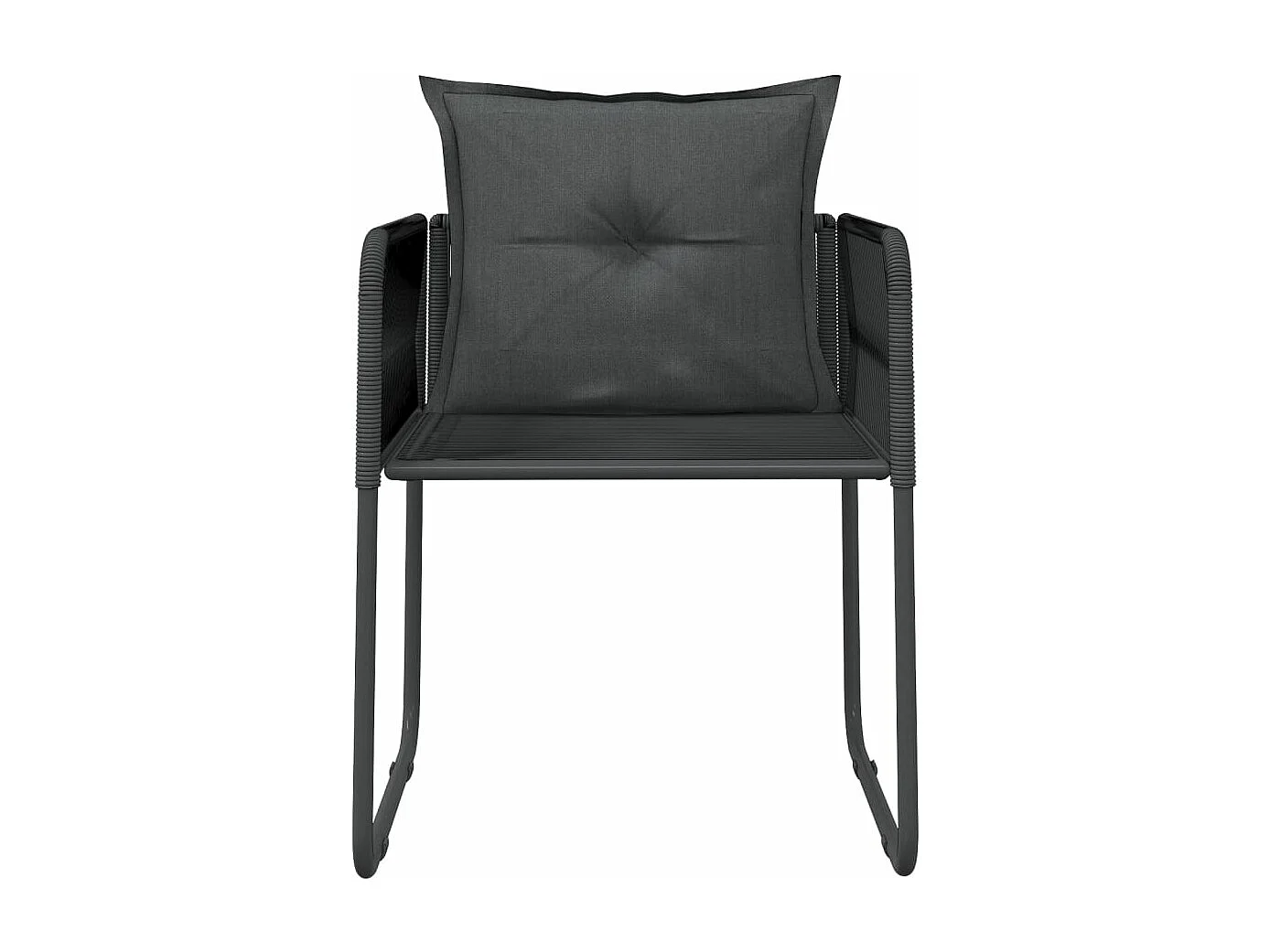 Ensemble à manger de jardin 9 pcs Noir