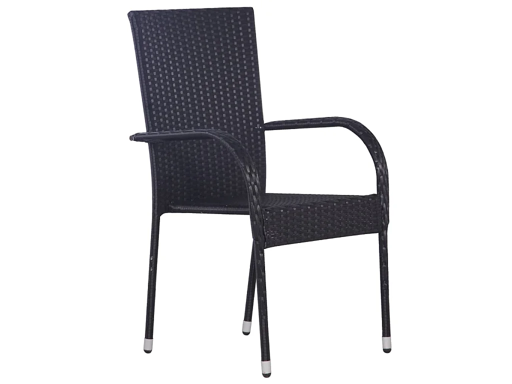 Ensemble à manger de jardin 7 pcs Noir