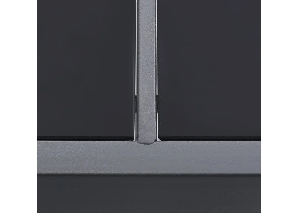 Mobilier de salle à manger d'extérieur 9 pc Acier