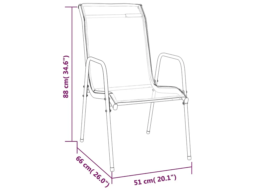 Ensemble à manger de jardin 9 pcs noir textilène et acier