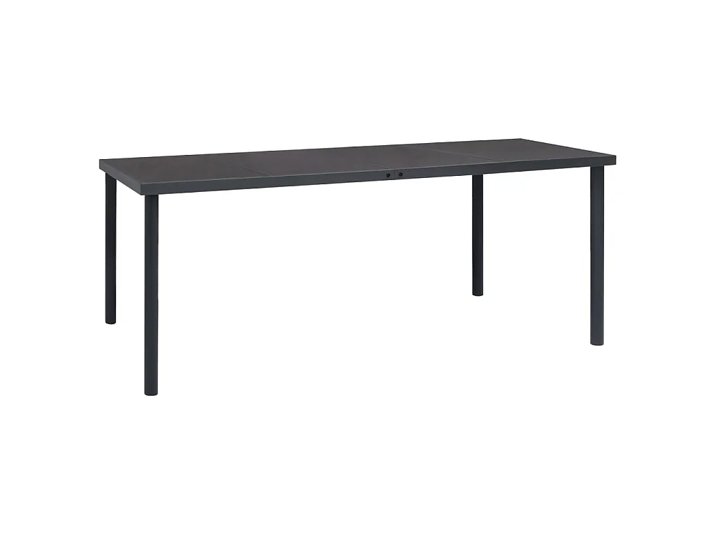 Ensemble à manger de jardin 9 pcs noir textilène et acier