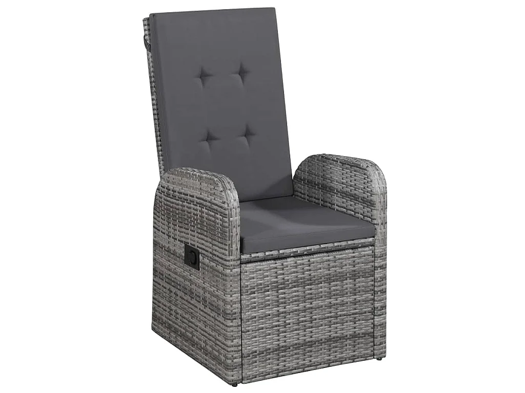 Set Mobili da Pranzo per Giardino 5 pz Grigio