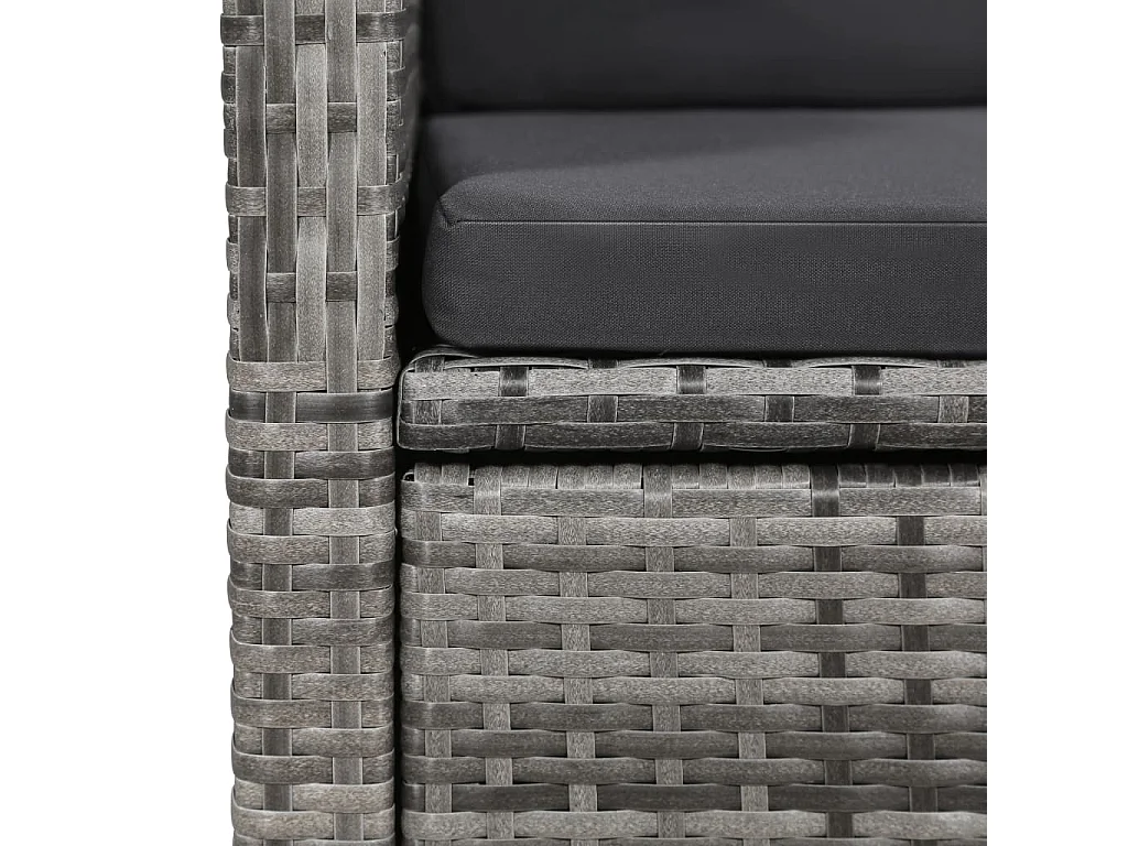 Set Mobili da Pranzo per Giardino 5 pz Grigio