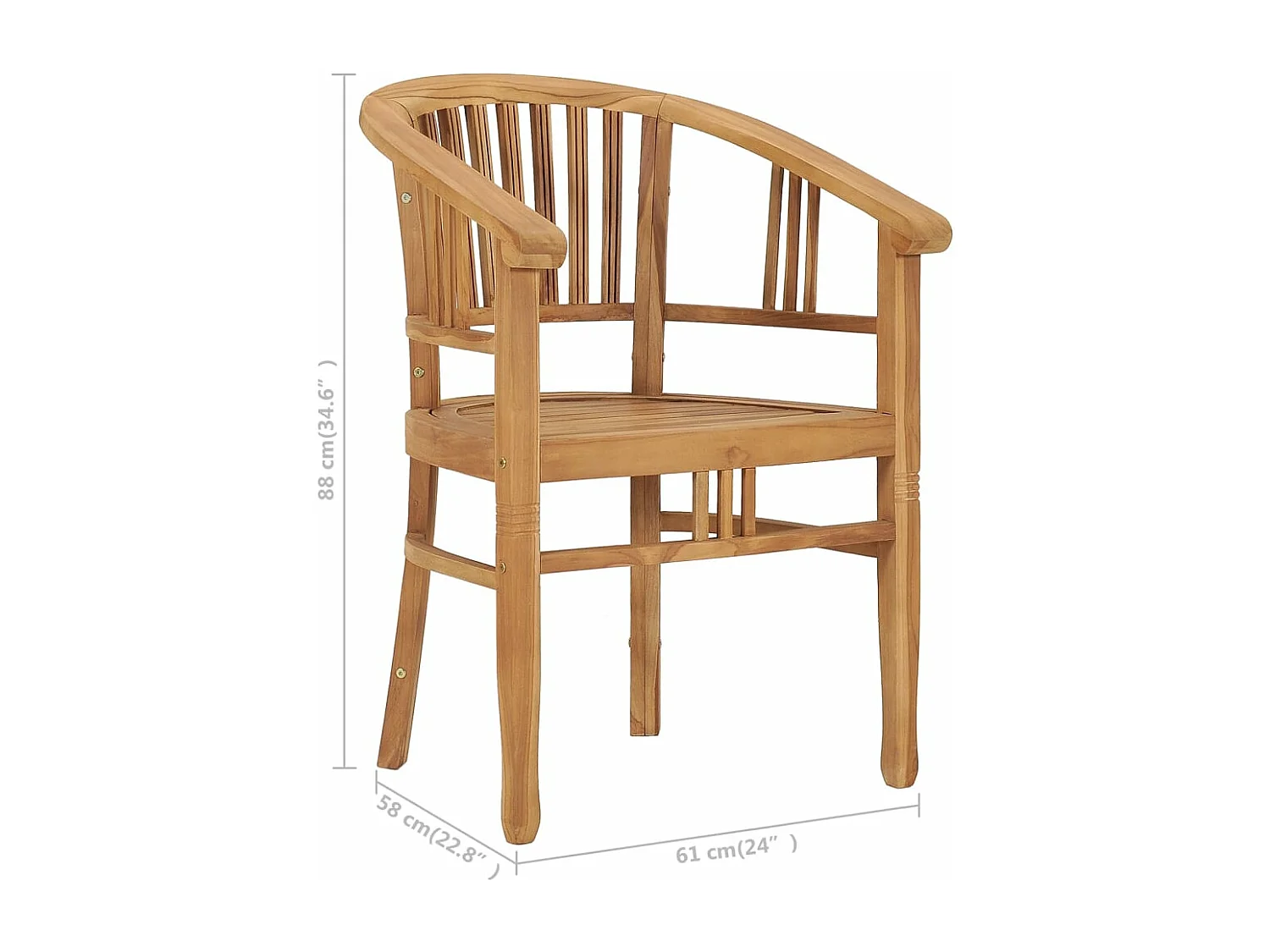 Ensemble à manger de jardin 5 pcs bois de teck solide