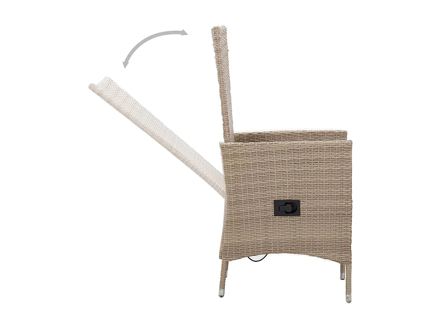 Set Mobili da Pranzo per Giardino 5 pz Beige