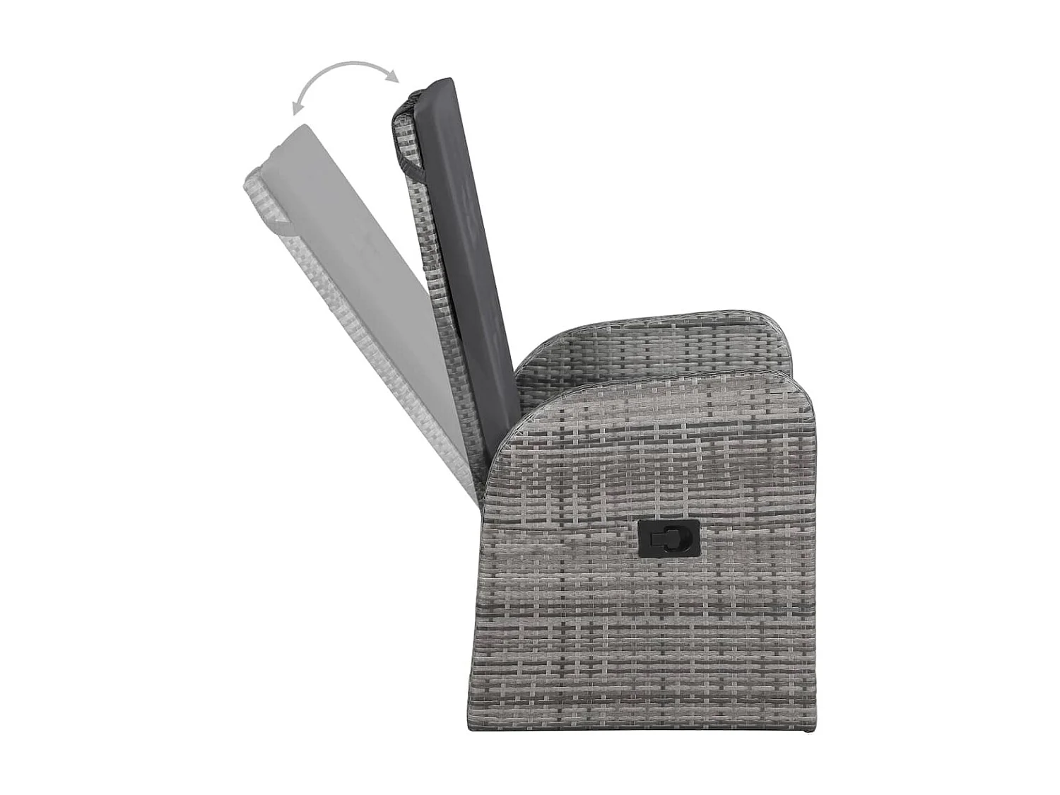 Set Mobili da Pranzo per Giardino 5 pz Grigio