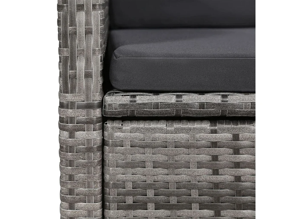 Set Mobili da Pranzo per Giardino 5 pz Grigio