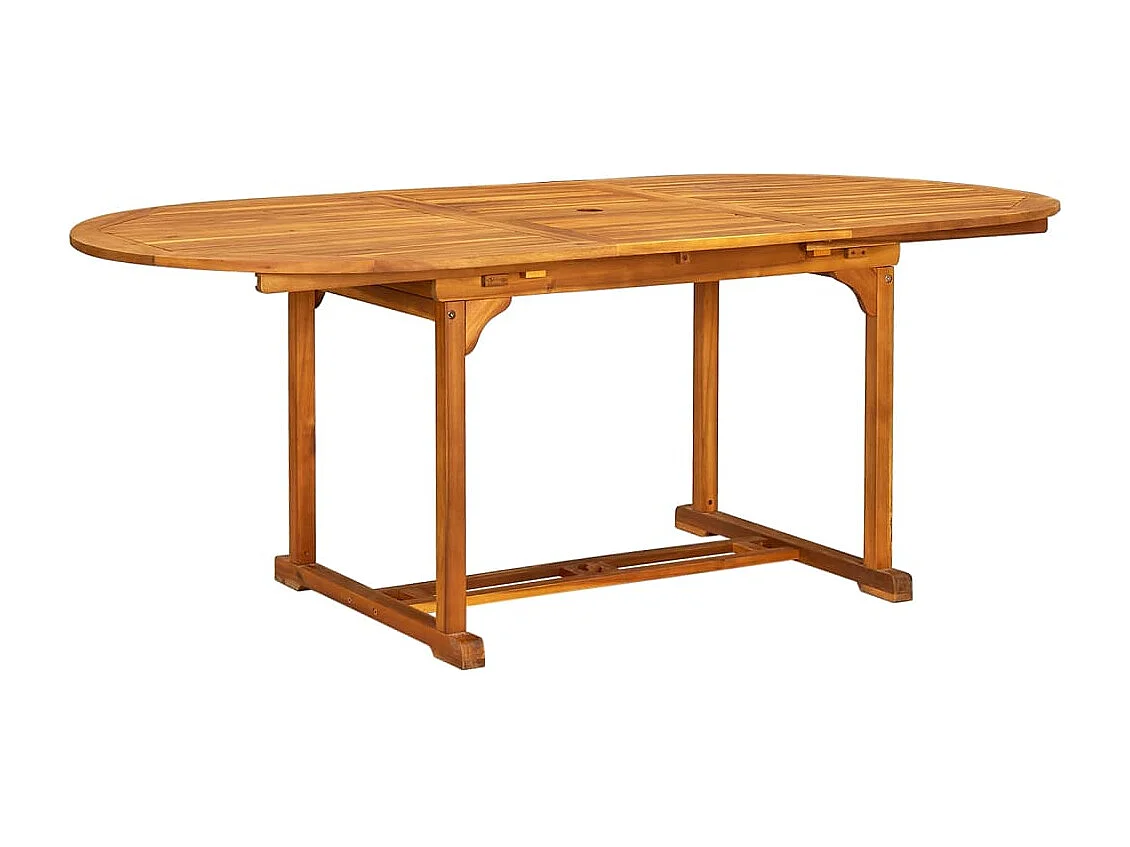 Set de comedor de jardín 7 piezas madera maciza de acacia