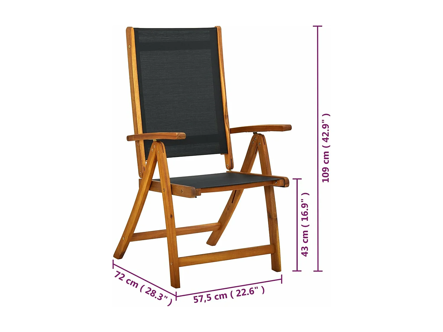 Ensemble à manger d'extérieur 7 pcs Bois d'acacia solide