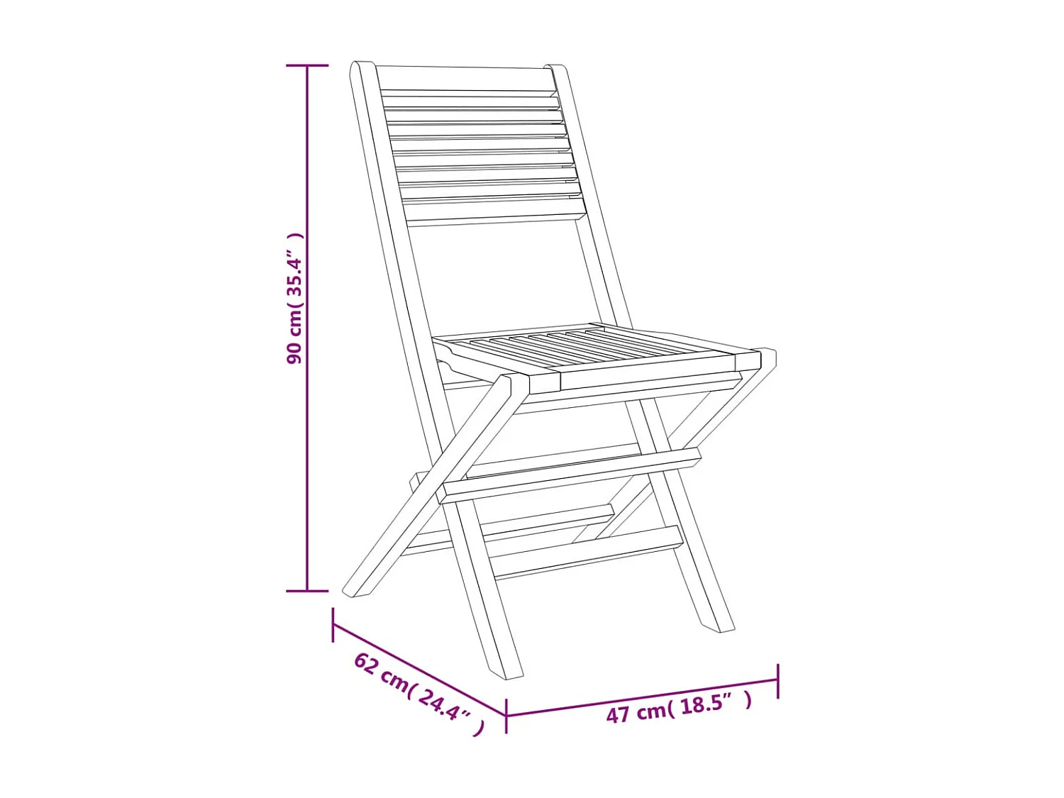 Set da Pranzo per Giardino 5 pz in Legno Massello di Teak