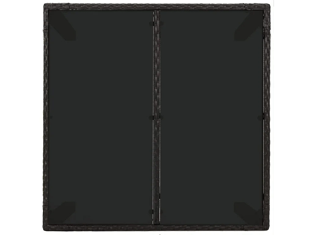 Ensemble à manger de jardin avec coussins 3 pcs Noir