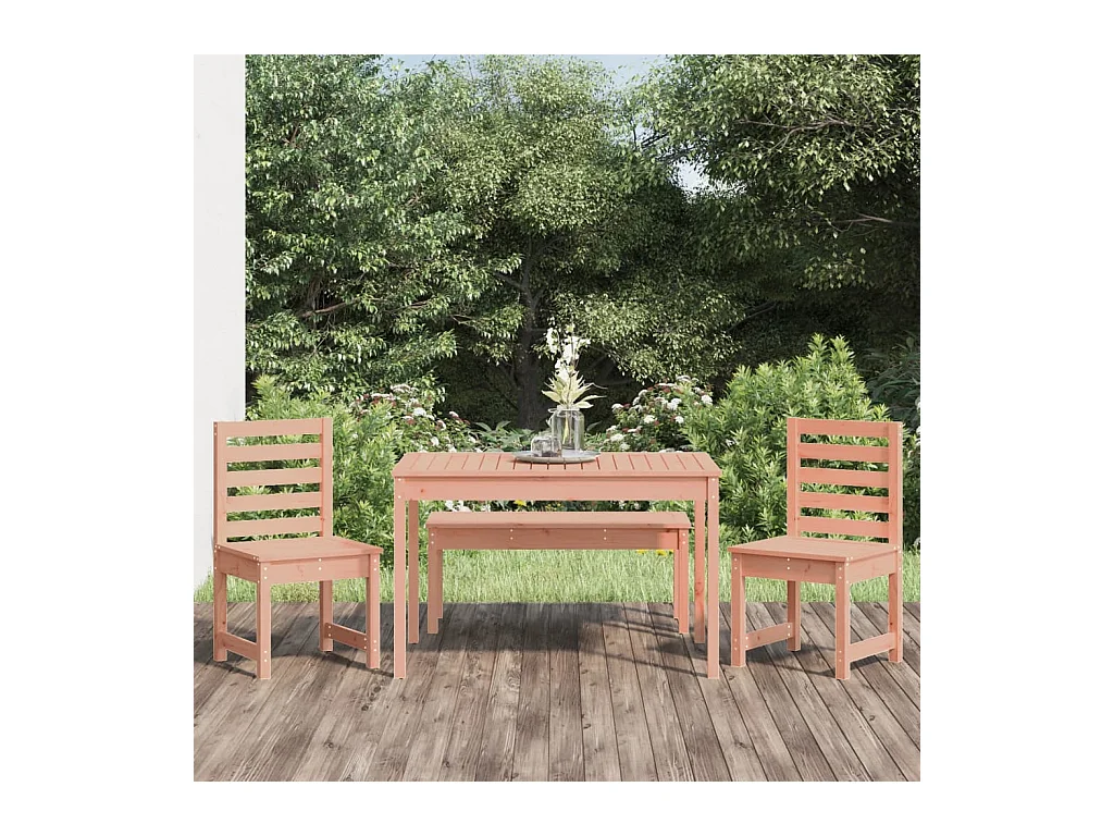 Ensemble à manger de jardin 4 pcs bois massif Douglas