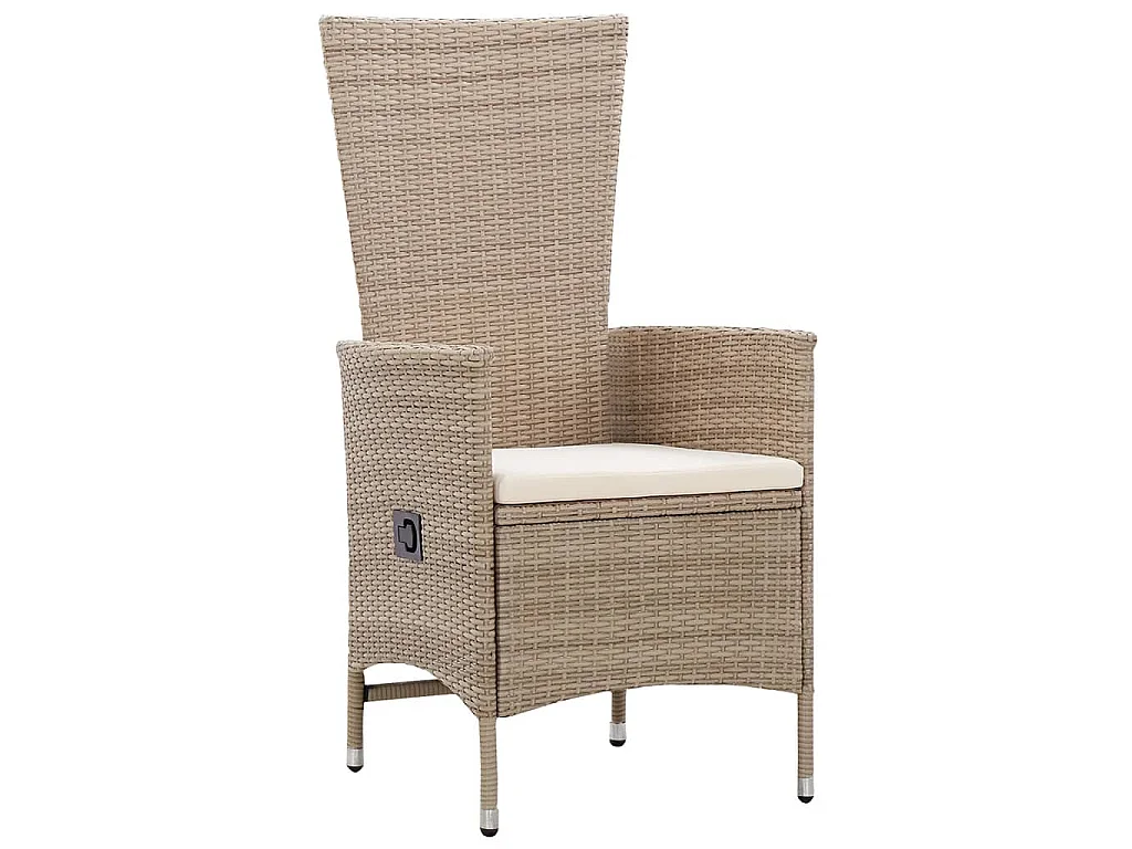 Ensemble à manger de jardin 5 pcs beige